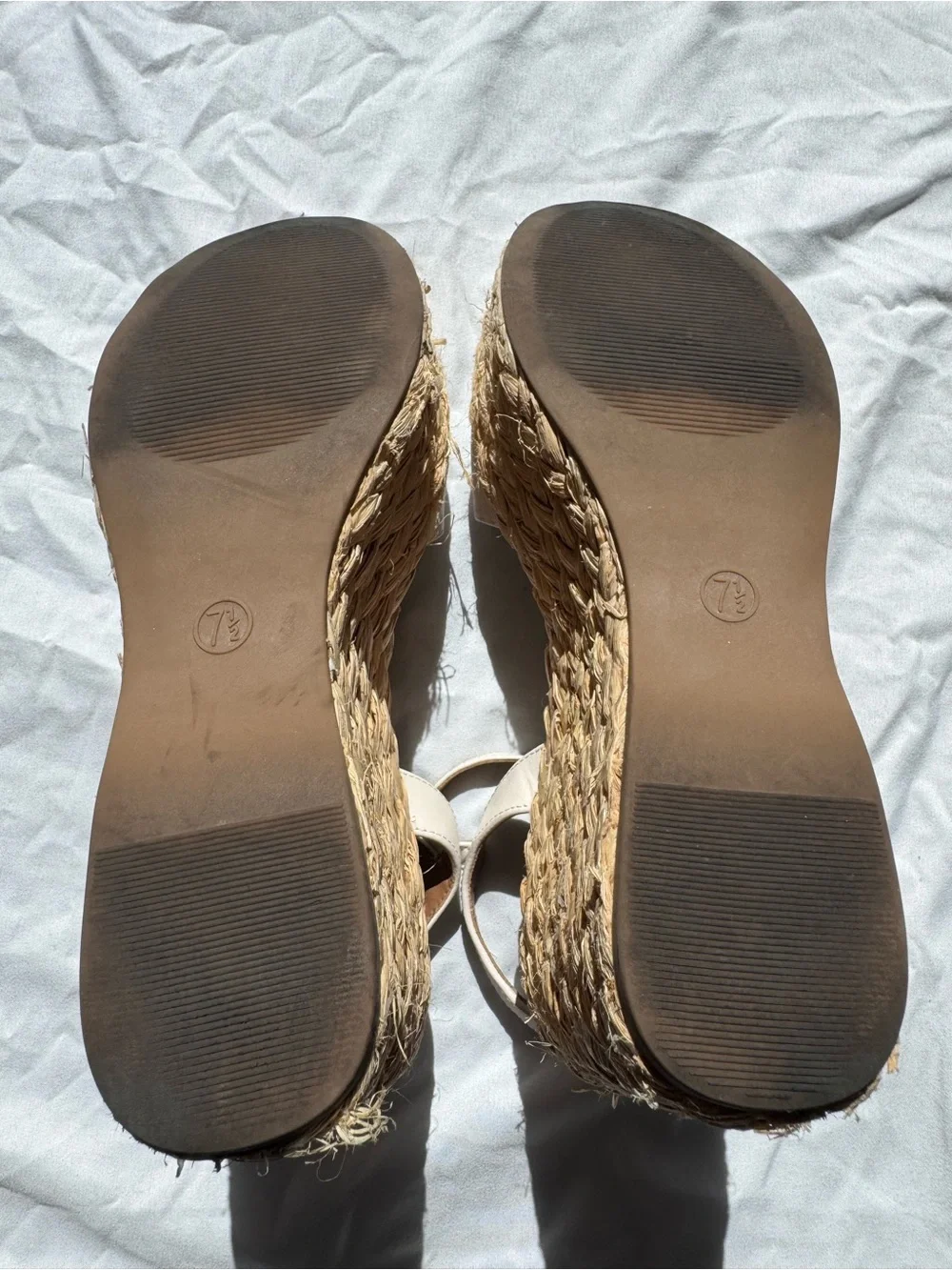 Universal thread Wedge Espadrille Sandals - Cream Women’s Summer Shoes 7.5
